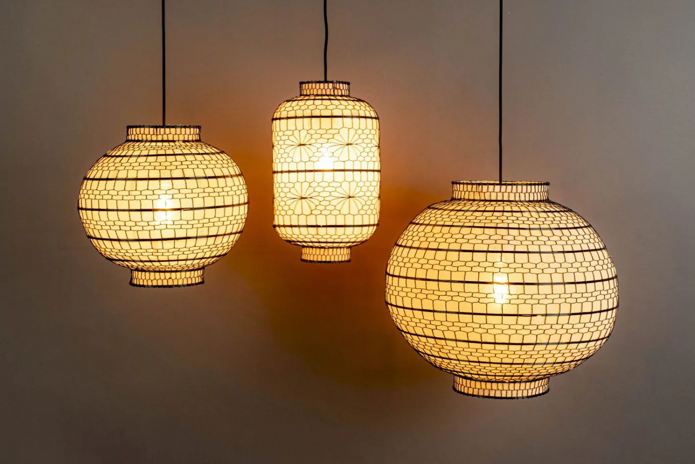 Discount Dutchbone Ming Hanglamp Black, White
