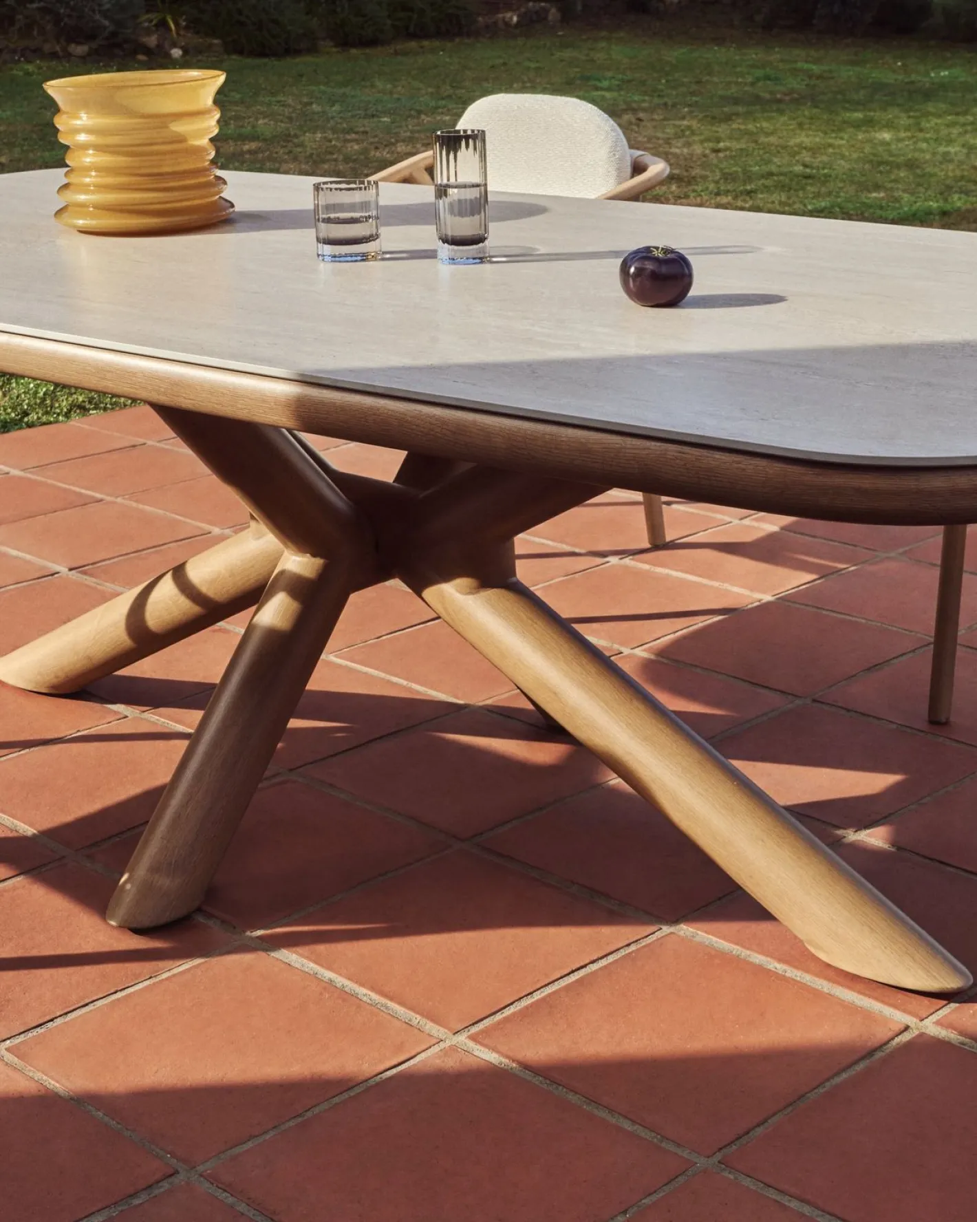 Online Kave Home Mirtia Tuintafel Ecru