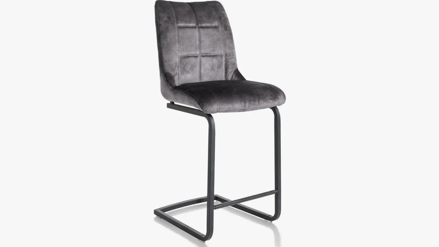 Outlet Henders en Hazel Mischa Rond Barstoel Antraciet