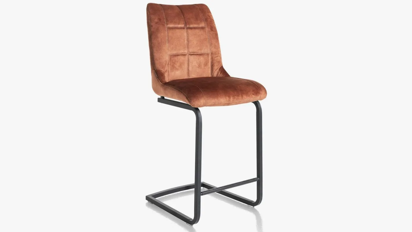 Discount Henders en Hazel Mischa Vierkant Barstoel Koper