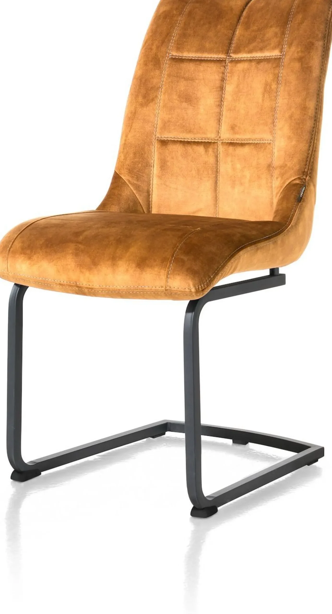 Clearance Henders en Hazel Mischa Vierkant Eetkamerstoel Okergeel