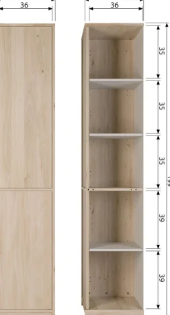 New vtwonen Modulair Bovenkast Natural Matt