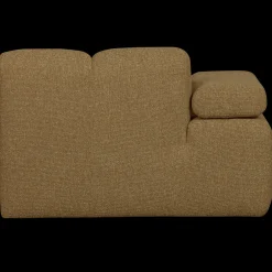 Hot WOOOD Mojo Bouclé Chaise Longue Yellow, Brown Melange