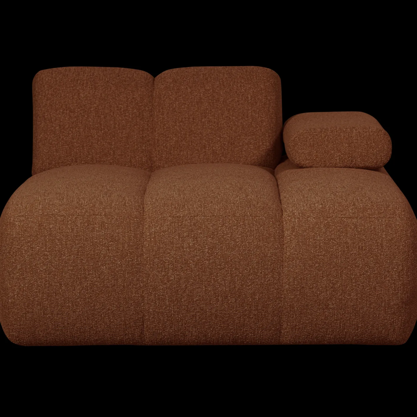 Discount WOOOD Mojo Bouclé Chaise Longue Rust Brown Melange
