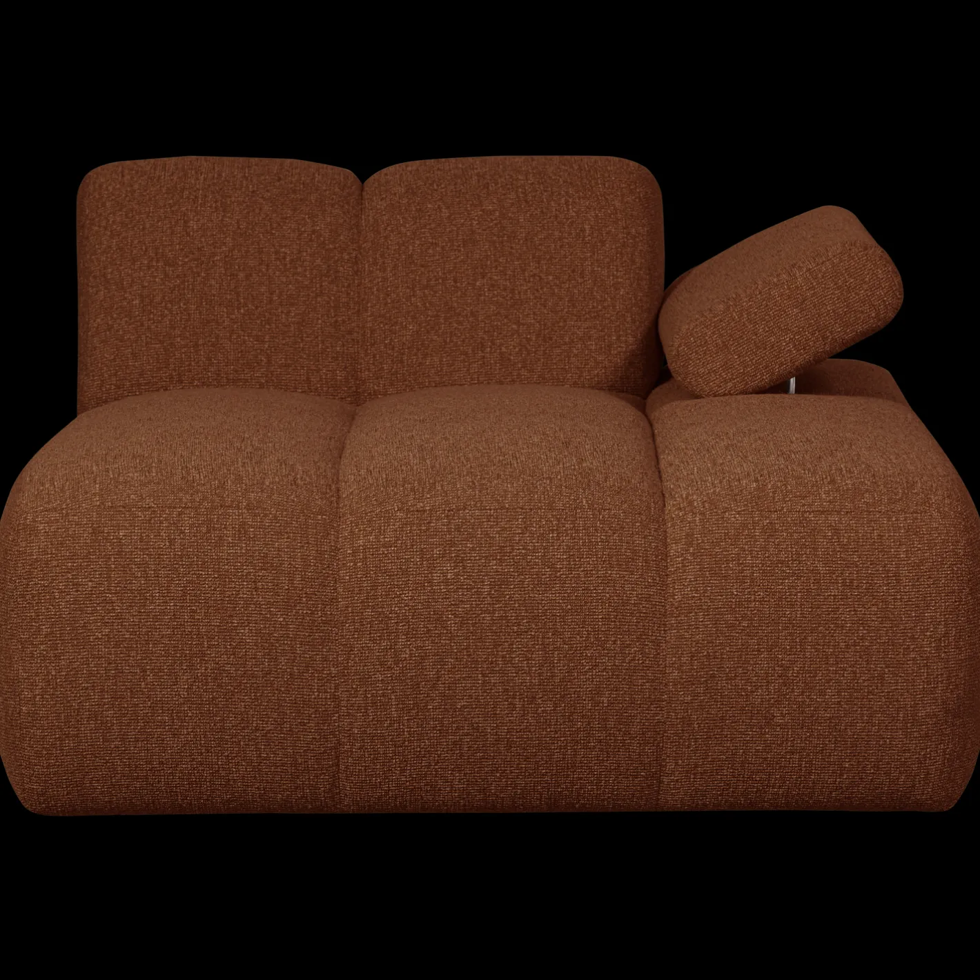 Discount WOOOD Mojo Bouclé Chaise Longue Rust Brown Melange