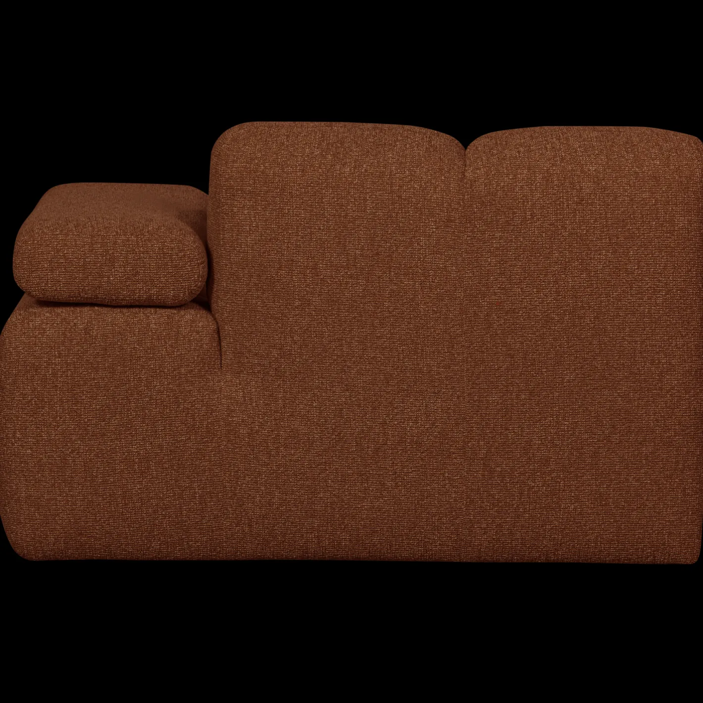 Discount WOOOD Mojo Bouclé Chaise Longue Rust Brown Melange