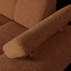 Discount WOOOD Mojo Bouclé Chaise Longue Rust Brown Melange