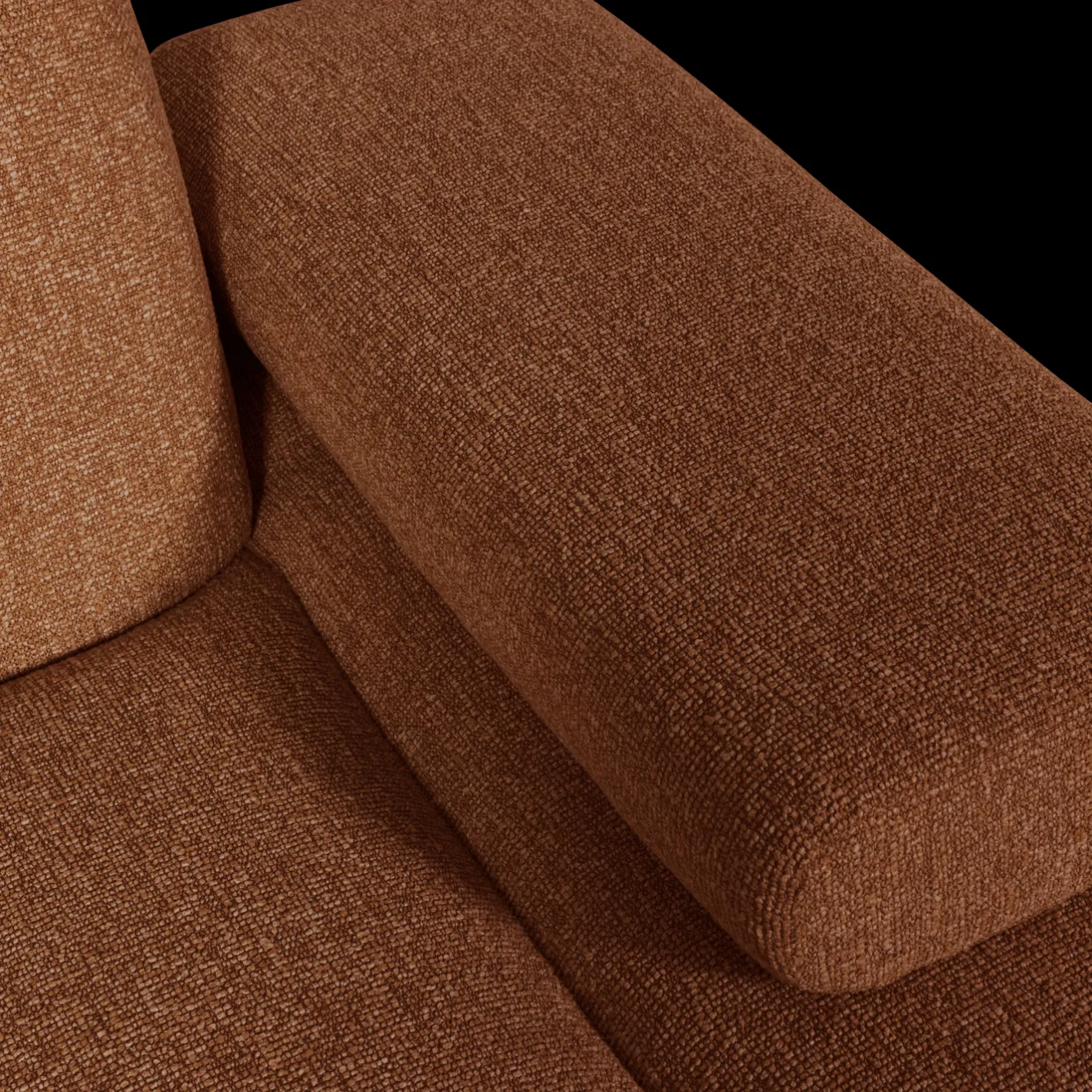 Discount WOOOD Mojo Bouclé Chaise Longue Rust Brown Melange