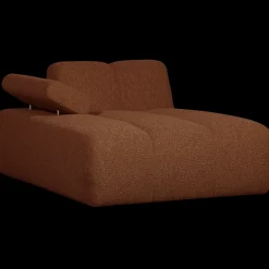 New WOOOD Mojo Bouclé Chaise Longue Rust Brown Melange
