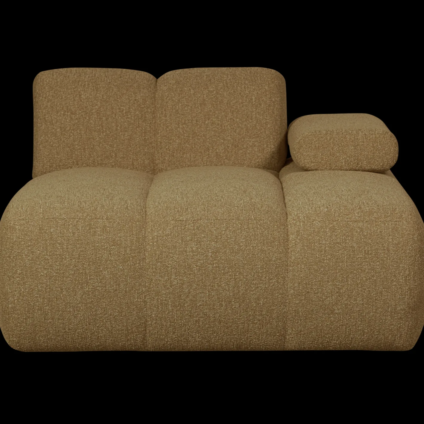 New WOOOD Mojo Bouclé Chaise Longue Yellow, Brown Melange