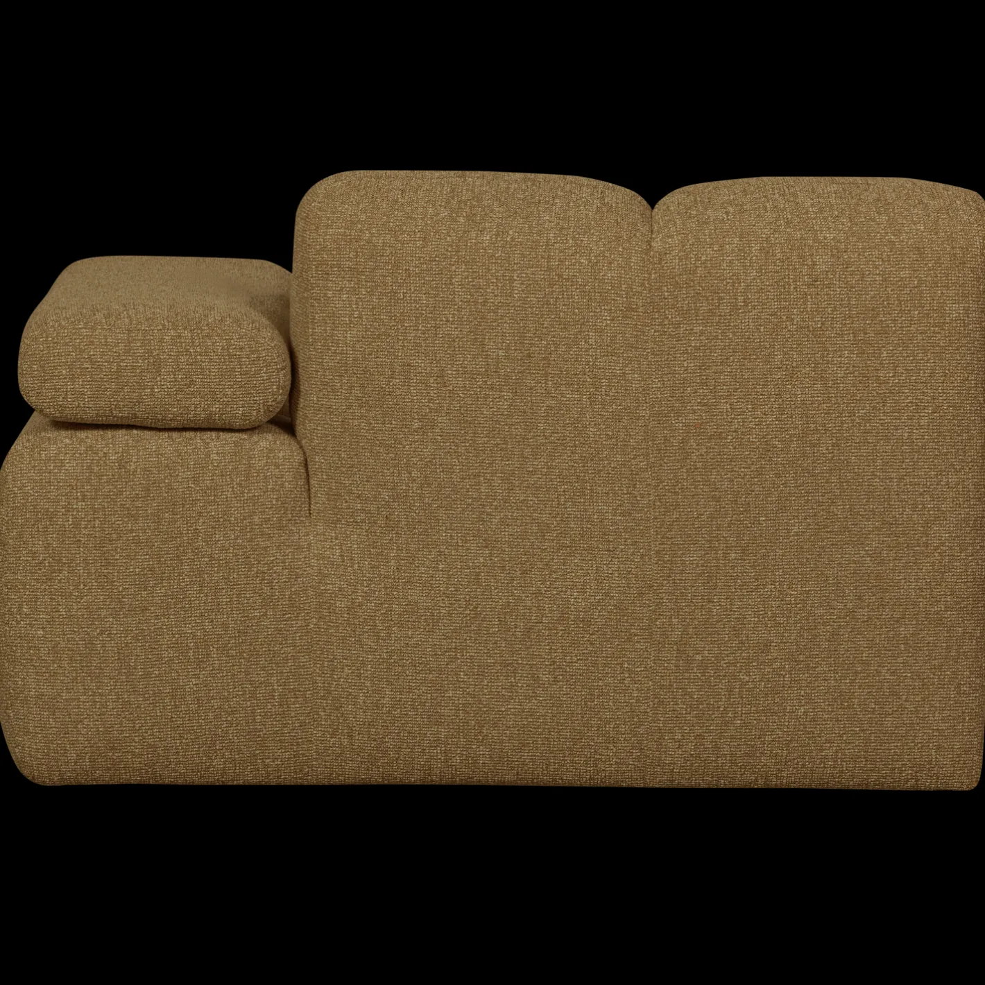 New WOOOD Mojo Bouclé Chaise Longue Yellow, Brown Melange