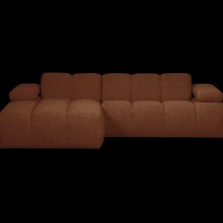 WOOOD Mojo Bouclé Chaise Longue Bank Rust Brown Melange