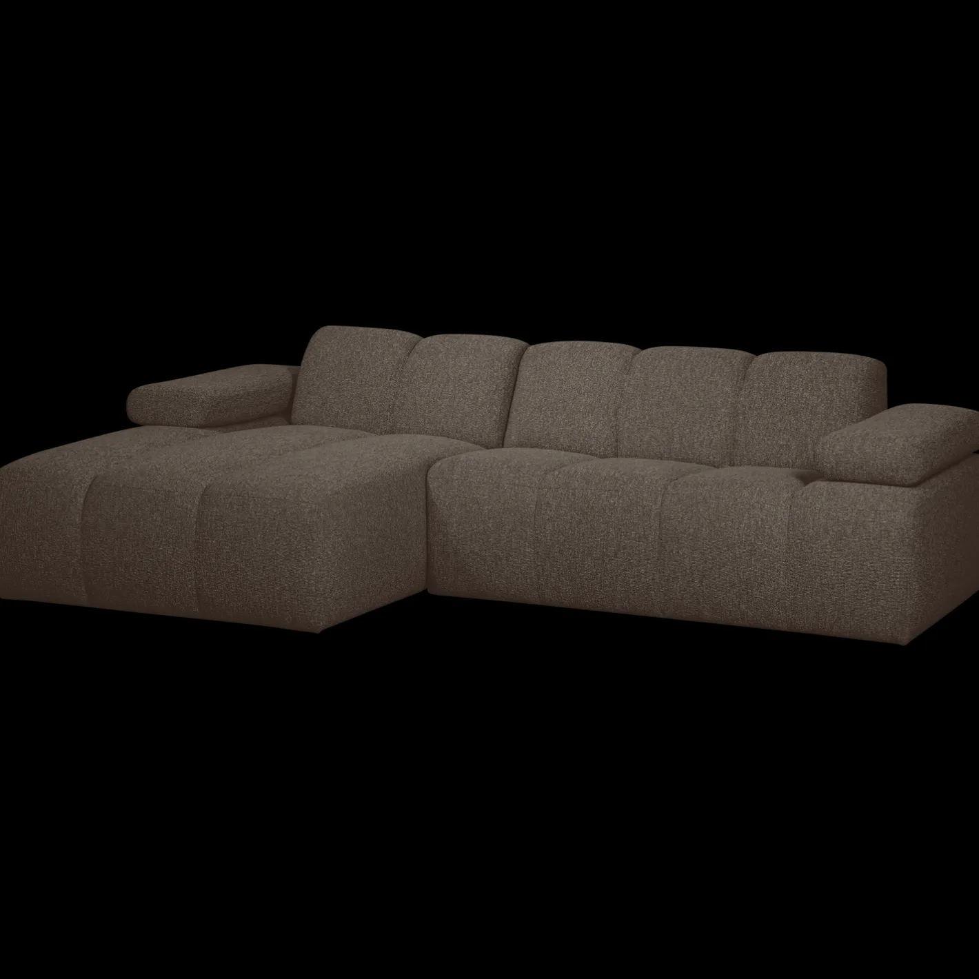 Online WOOOD Mojo Bouclé Chaise Longue Bank Brown Melange