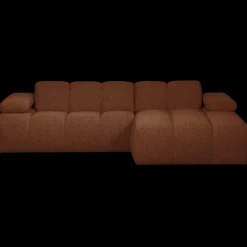 Clearance WOOOD Mojo Bouclé Chaise Longue Bank Rust Brown Melange