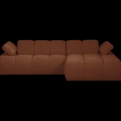 Clearance WOOOD Mojo Bouclé Chaise Longue Bank Rust Brown Melange