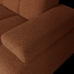 Clearance WOOOD Mojo Bouclé Chaise Longue Bank Rust Brown Melange