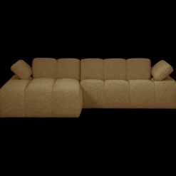 New WOOOD Mojo Bouclé Chaise Longue Bank Yellow, Brown Melange