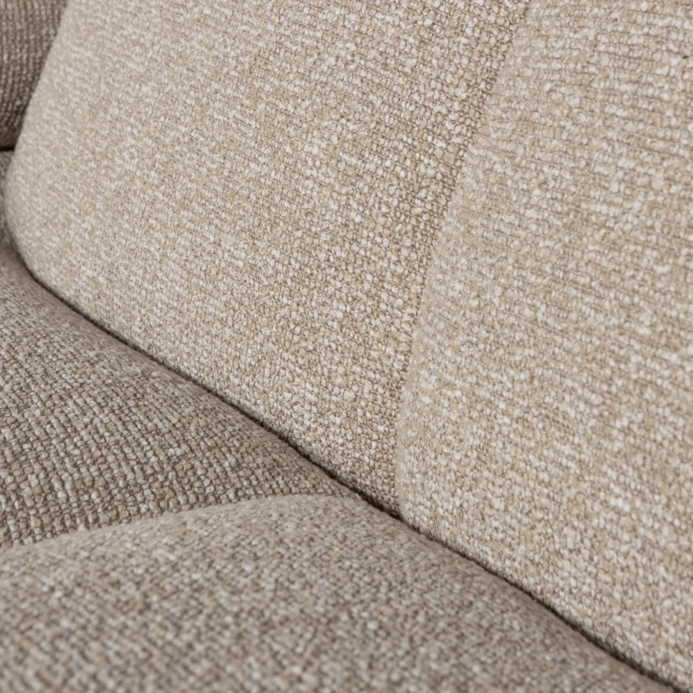 Clearance WOOOD Mojo Bouclé Chaise Longue Bank Beige Melange