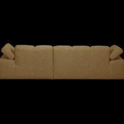 Clearance WOOOD Mojo Bouclé Chaise Longue Bank Yellow, Brown Melange
