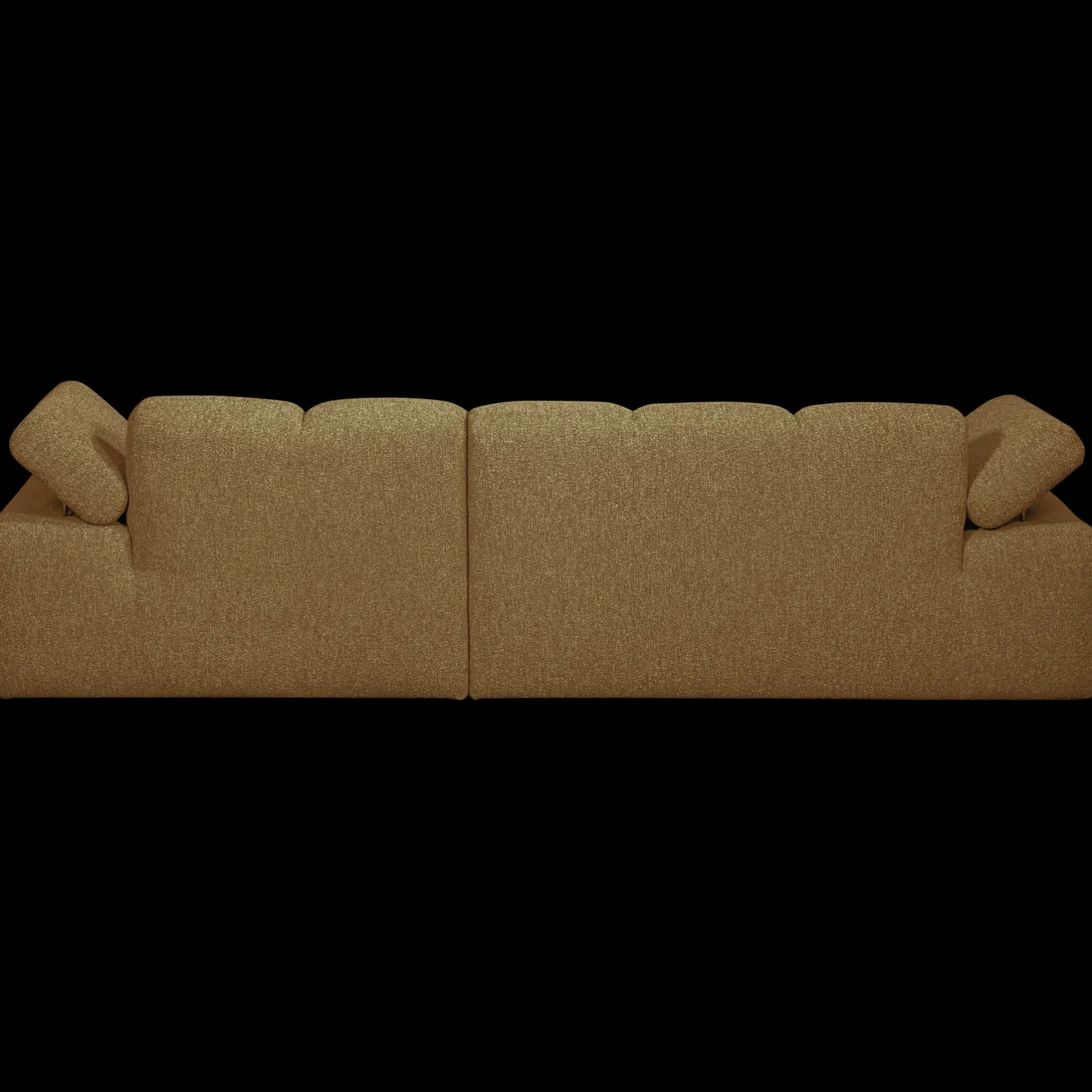 Clearance WOOOD Mojo Bouclé Chaise Longue Bank Yellow, Brown Melange