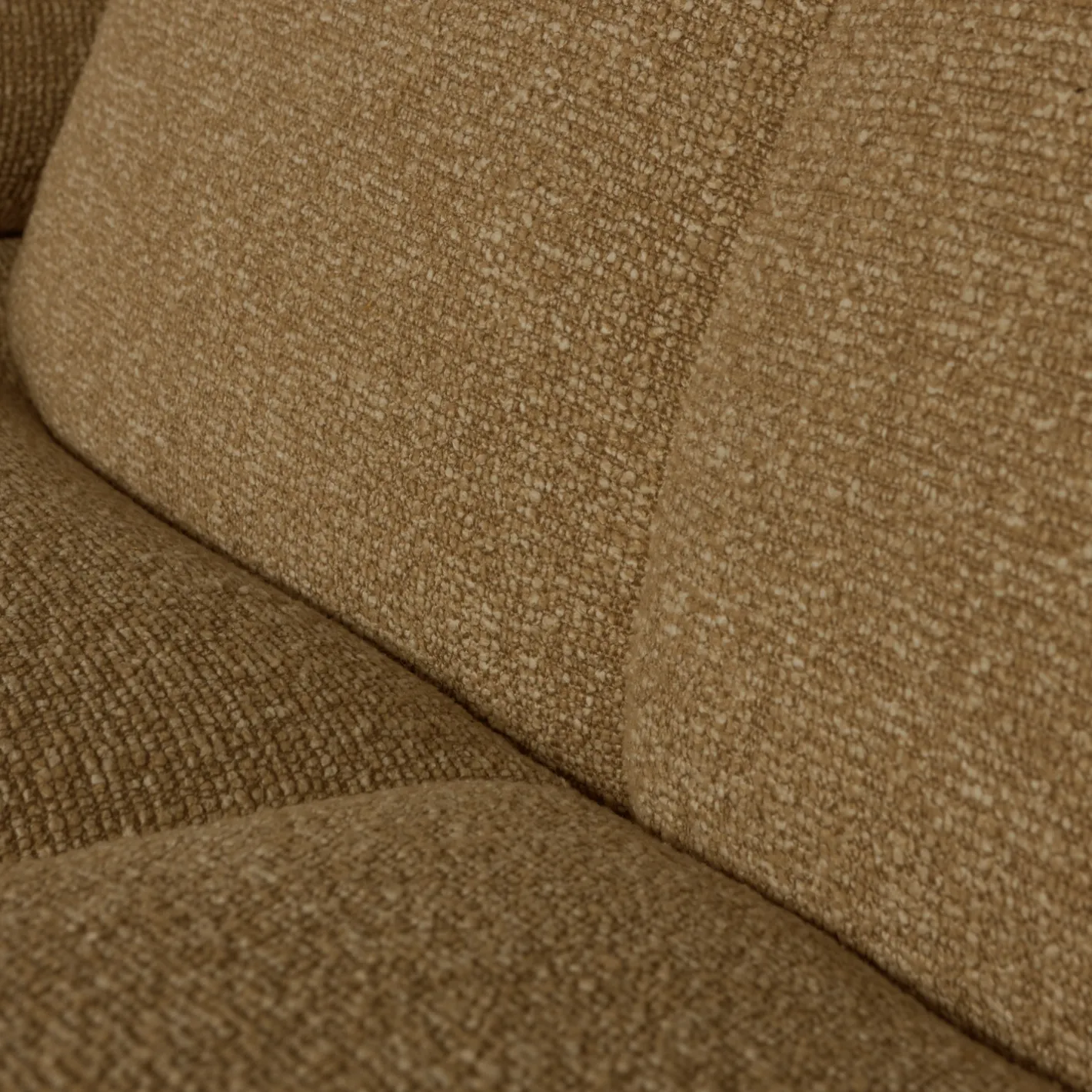 Clearance WOOOD Mojo Bouclé Chaise Longue Bank Yellow, Brown Melange