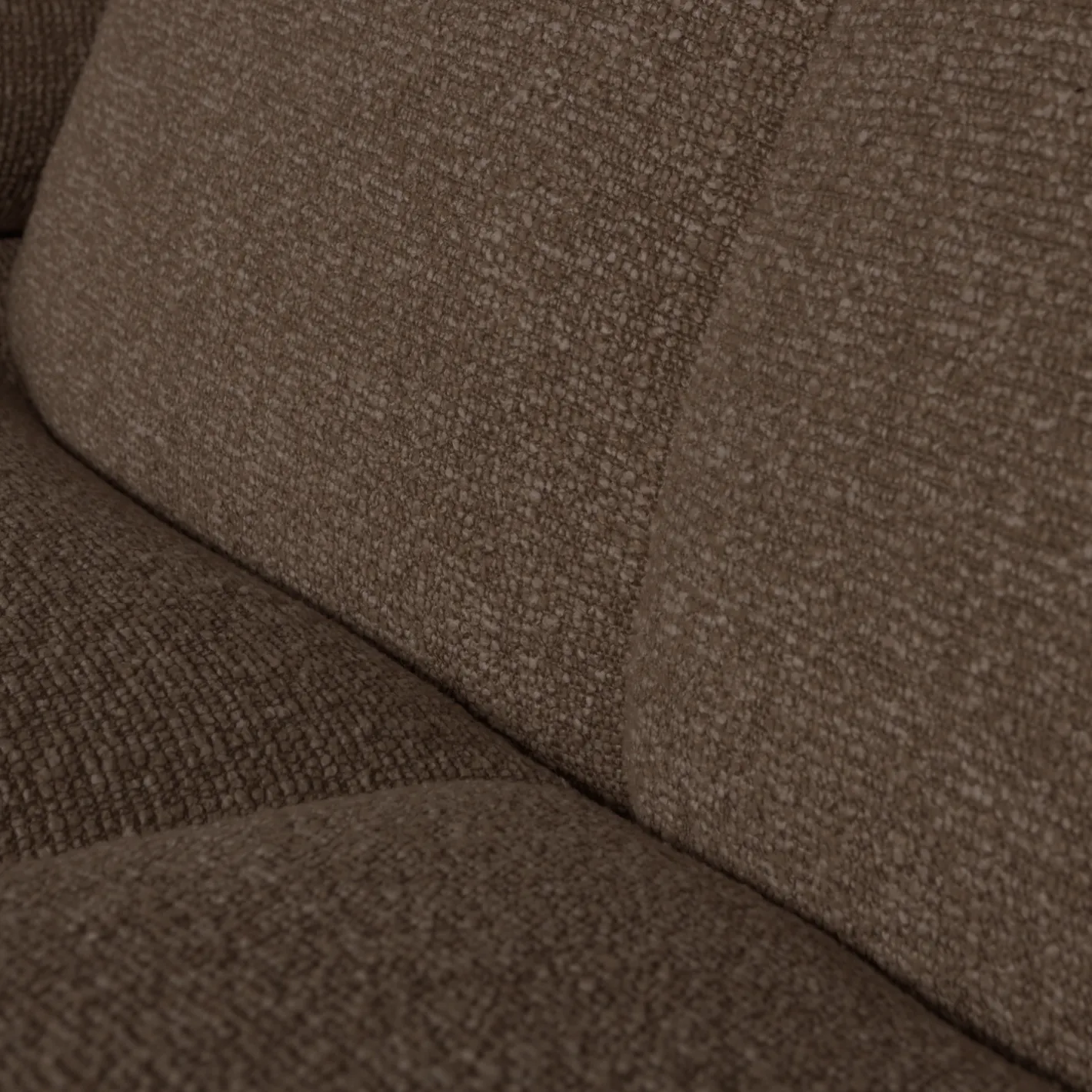 Hot WOOOD Mojo Bouclé Chaise Longue Bank Brown Melange