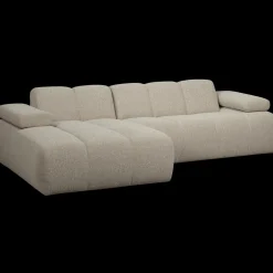 Hot WOOOD Mojo Bouclé Chaise Longue Bank Beige Melange