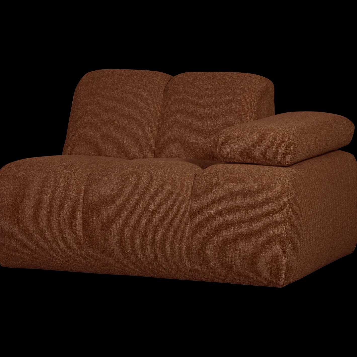 Outlet WOOOD Mojo Bouclé Elementenbank Rust Brown Melange