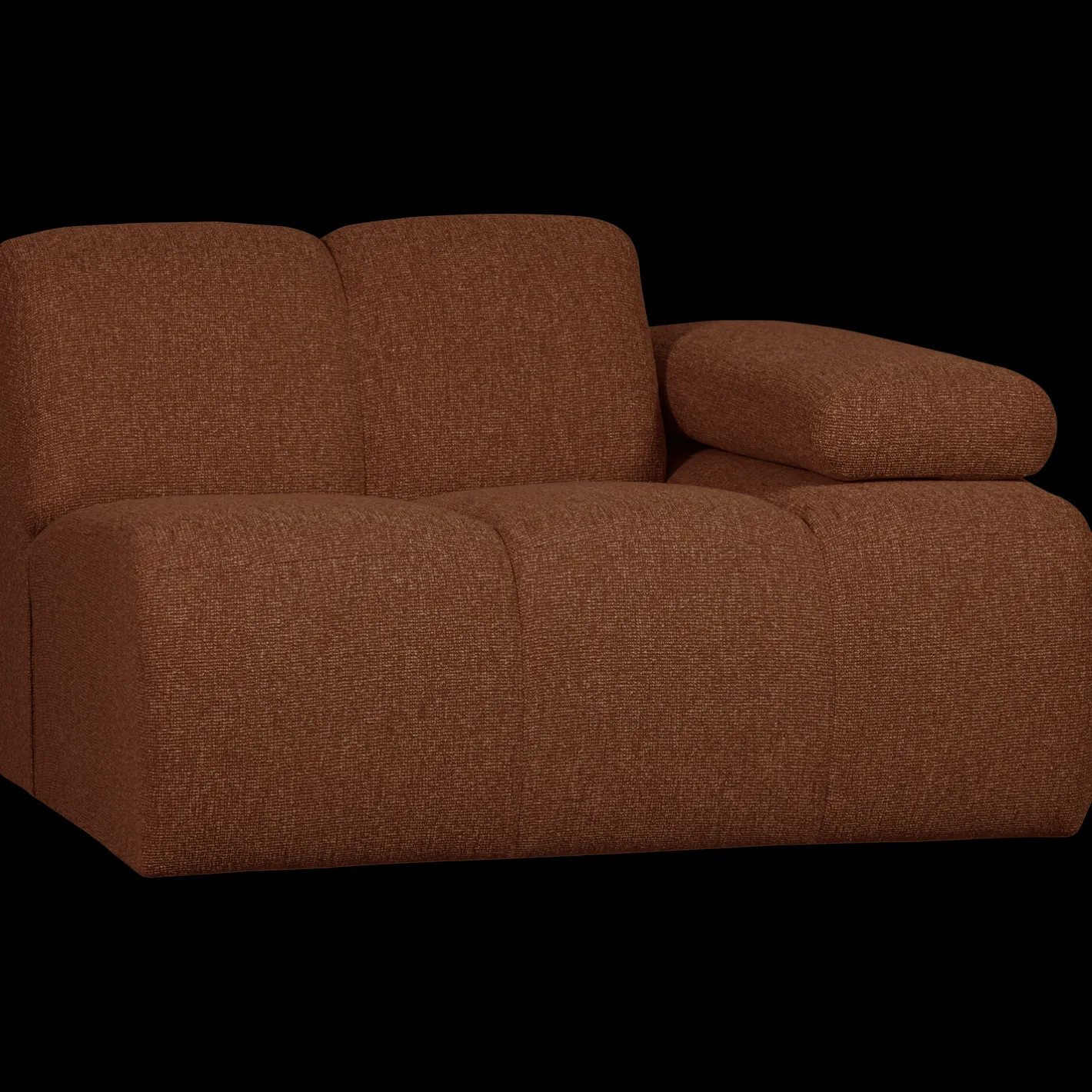 Outlet WOOOD Mojo Bouclé Elementenbank Rust Brown Melange