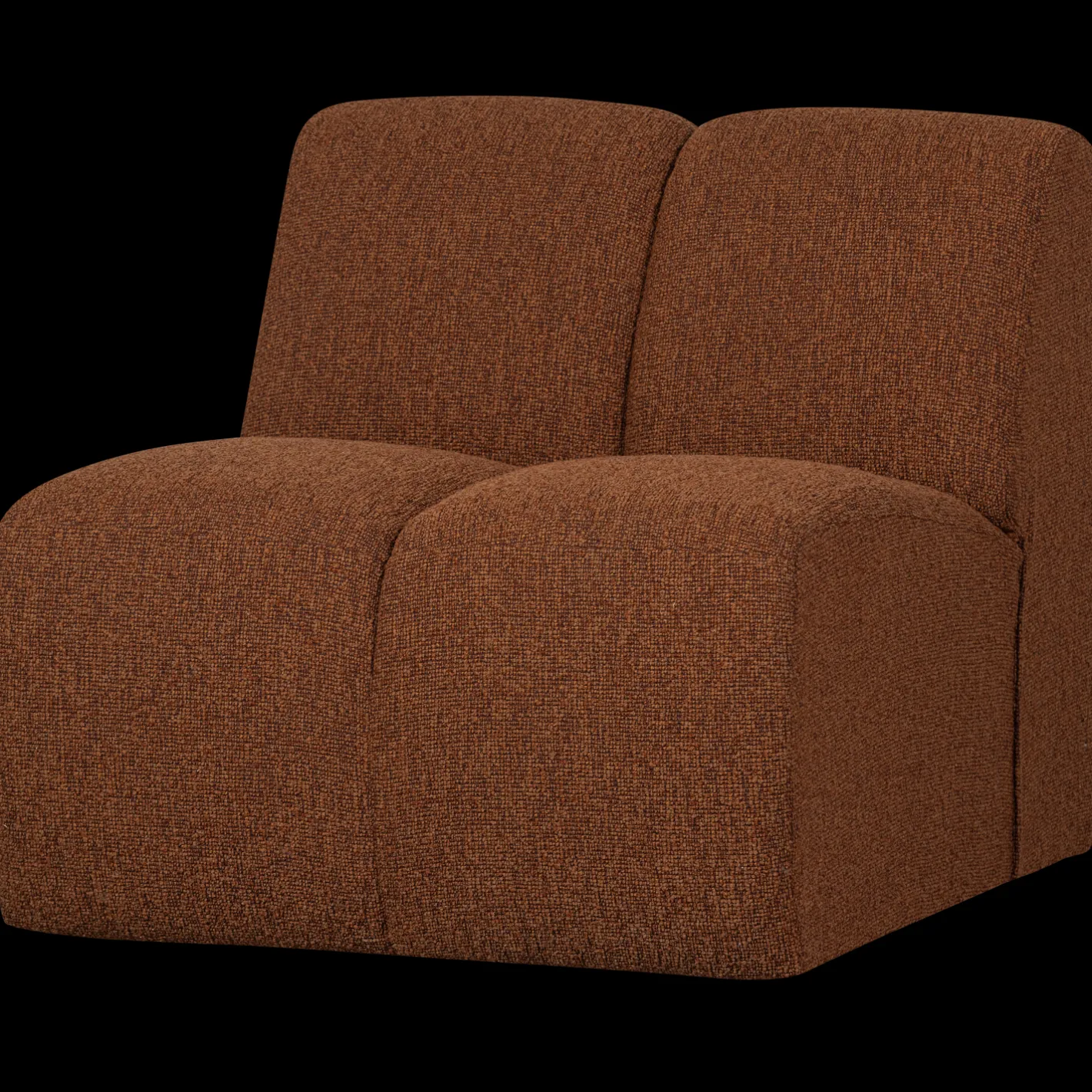 Clearance WOOOD Mojo Bouclé Elementenbank Rust Brown Melange