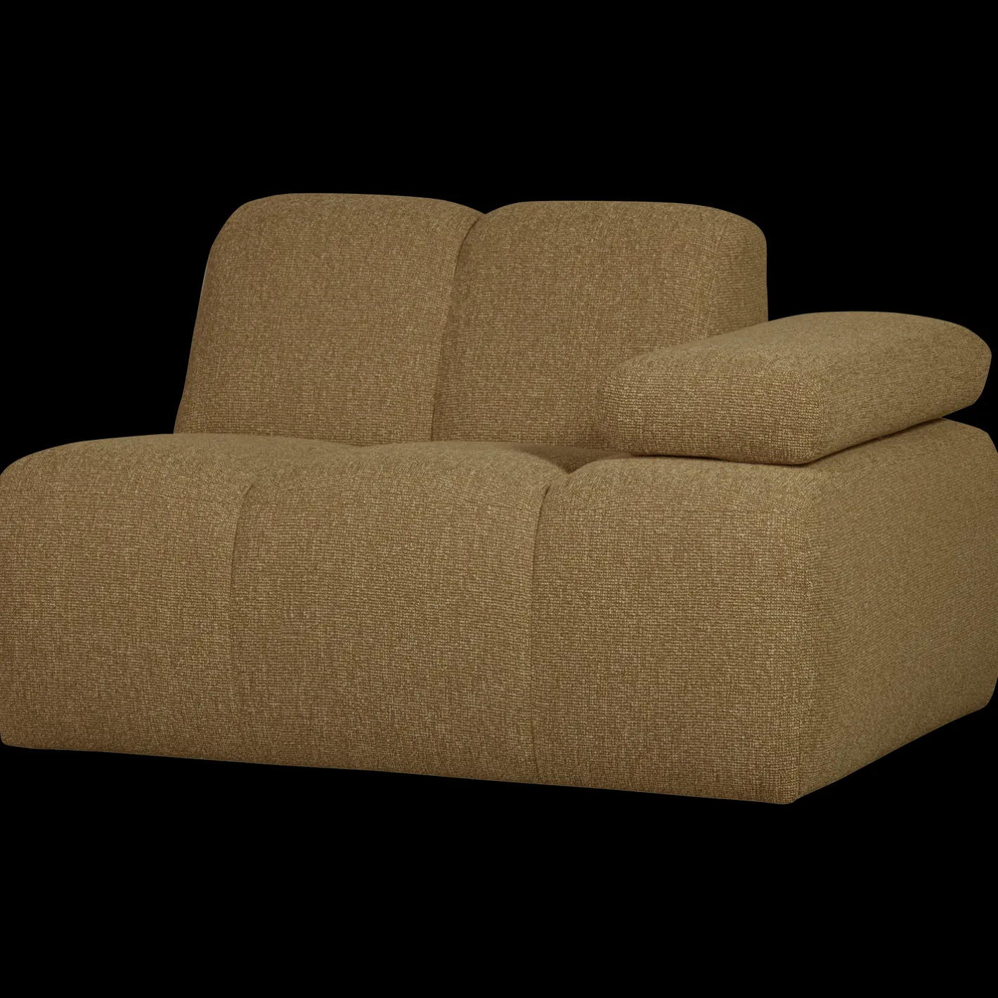 Best WOOOD Mojo Bouclé Elementenbank Yellow, Brown Melange