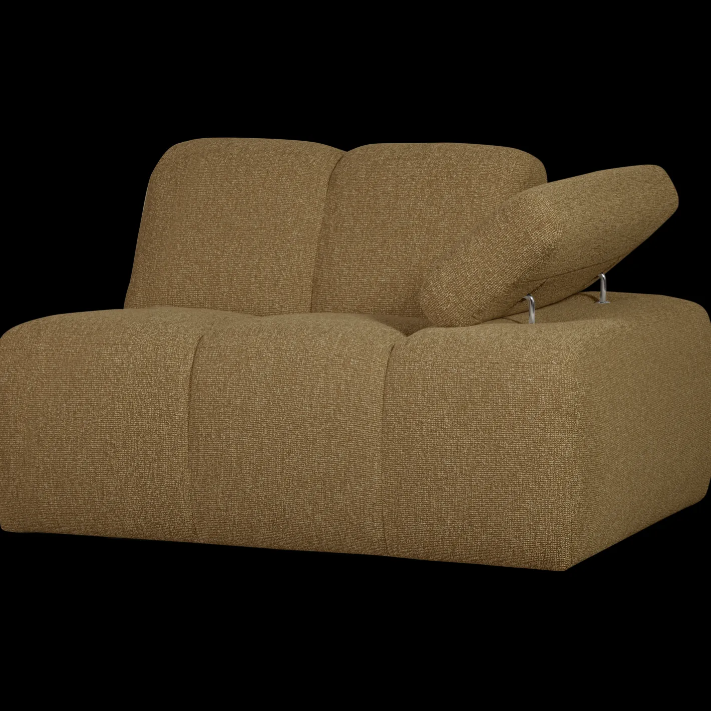 Best WOOOD Mojo Bouclé Elementenbank Yellow, Brown Melange