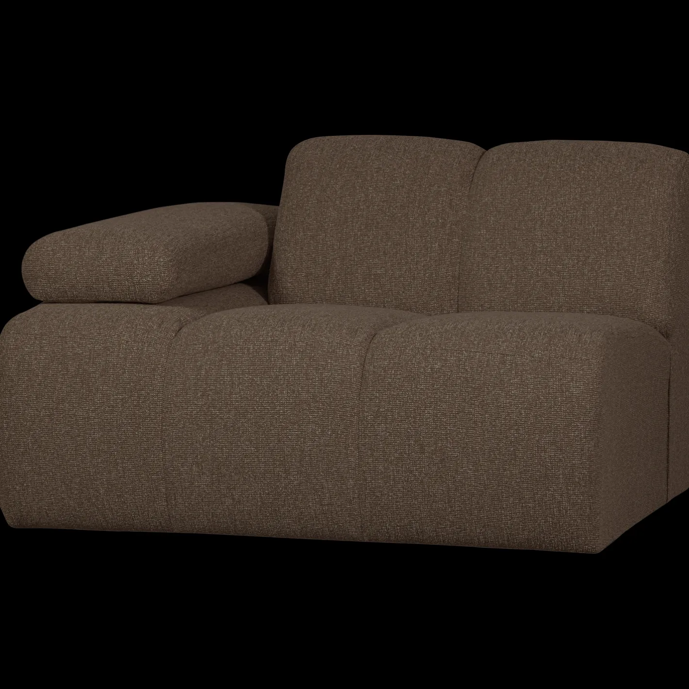 New WOOOD Mojo Bouclé Elementenbank Brown Melange