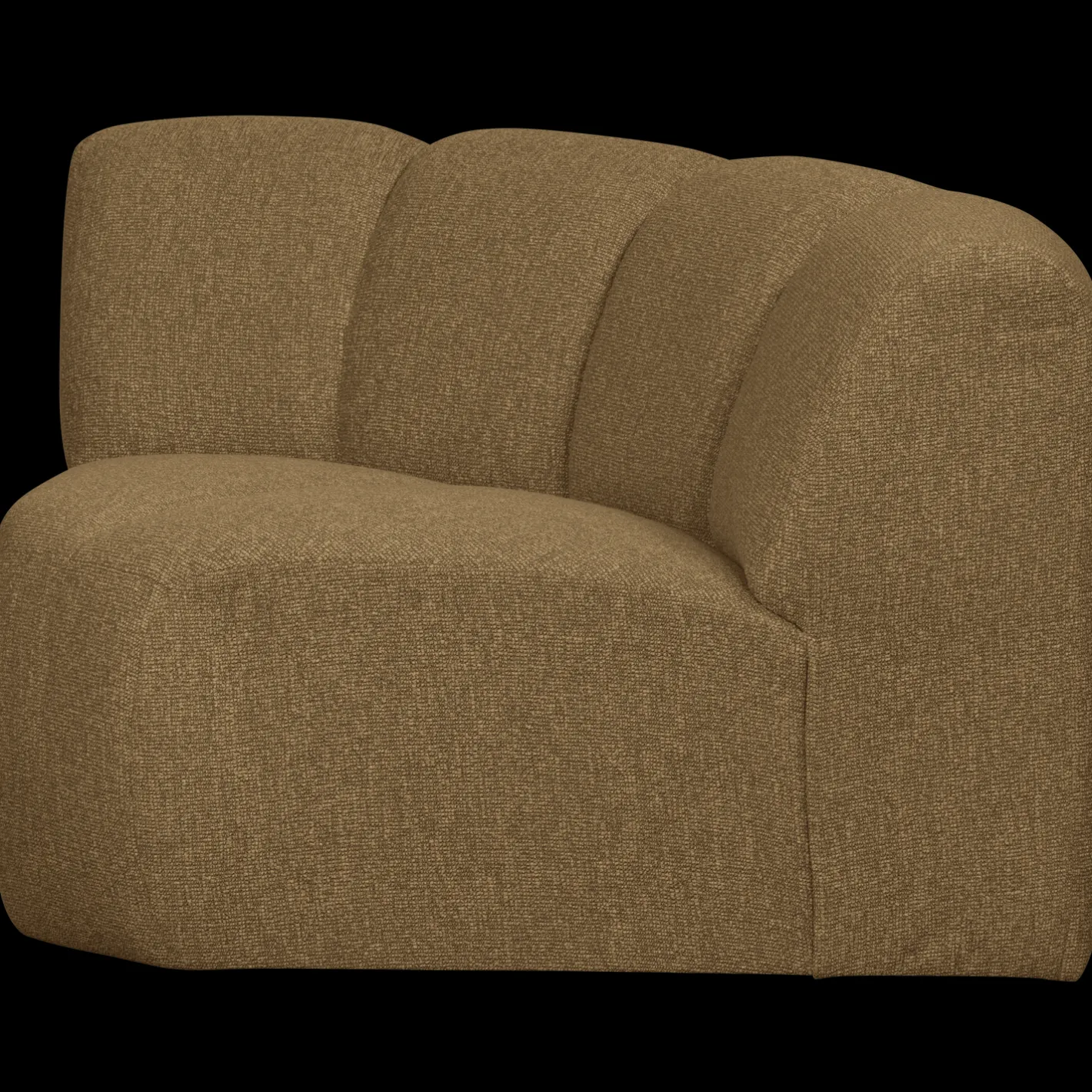 Clearance WOOOD Mojo Bouclé Hoek Elementenbank Yellow, Brown Melange