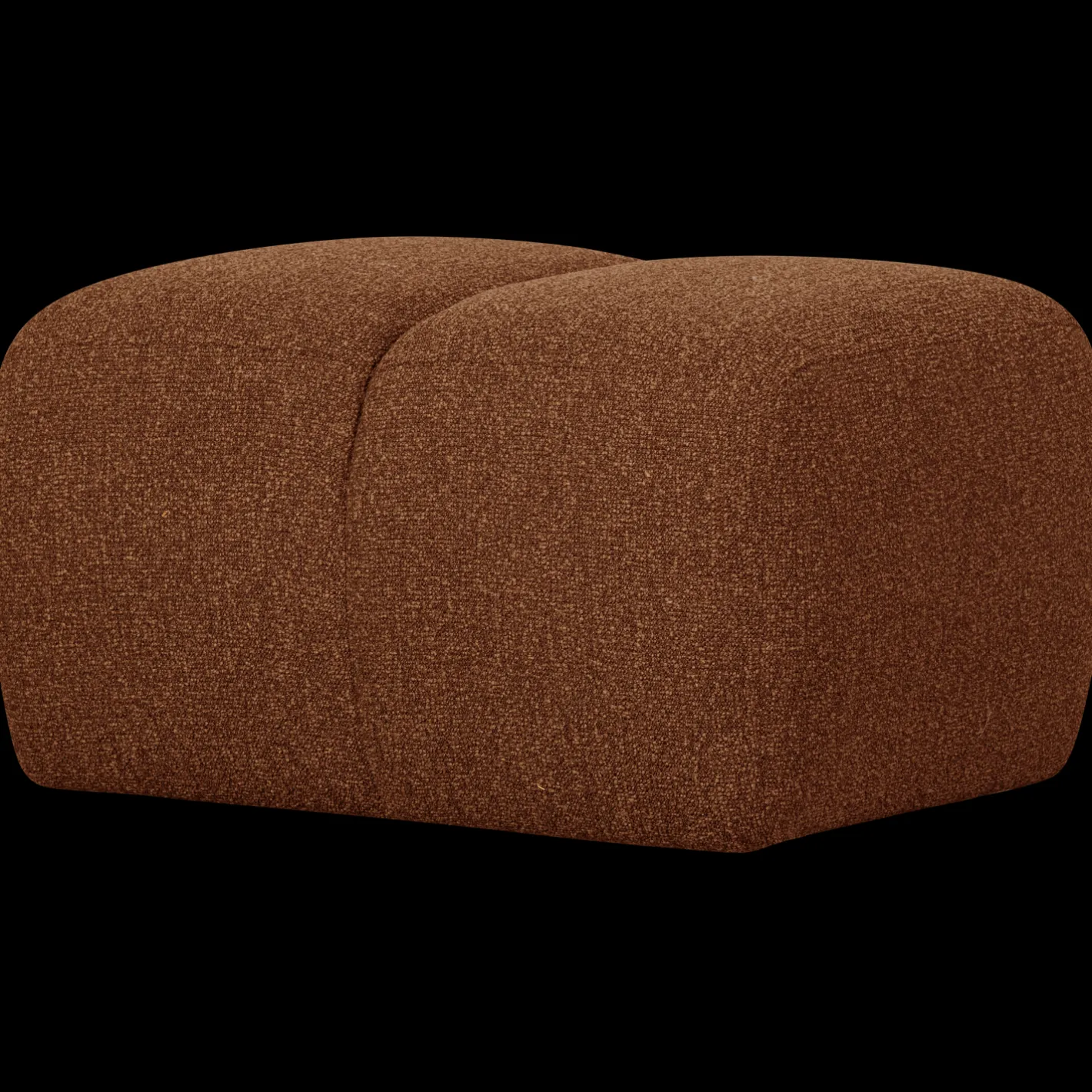 Outlet WOOOD Mojo Bouclé Poef Rust Brown Melange