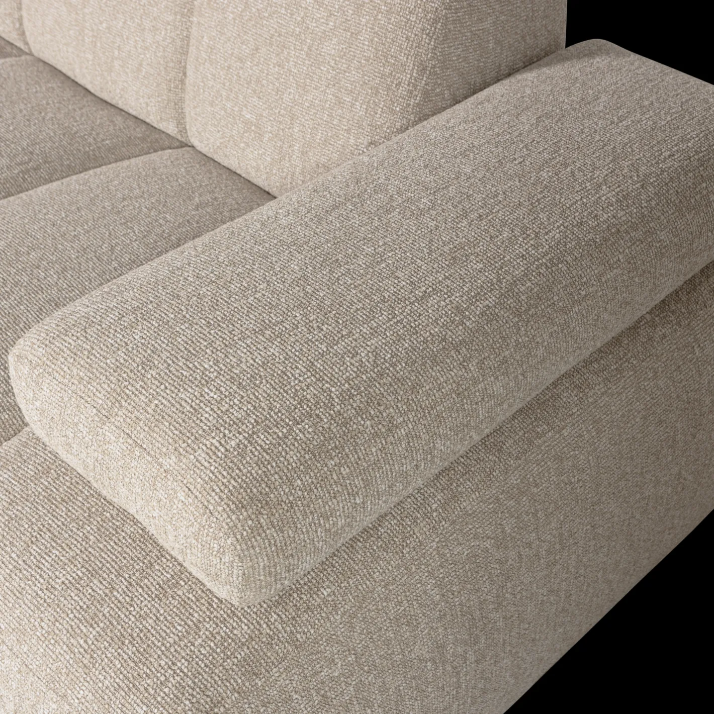 Outlet WOOOD Mojo Bouclé Zitbank Beige Melange