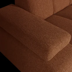 New WOOOD Mojo Bouclé Zitbank Rust Brown Melange
