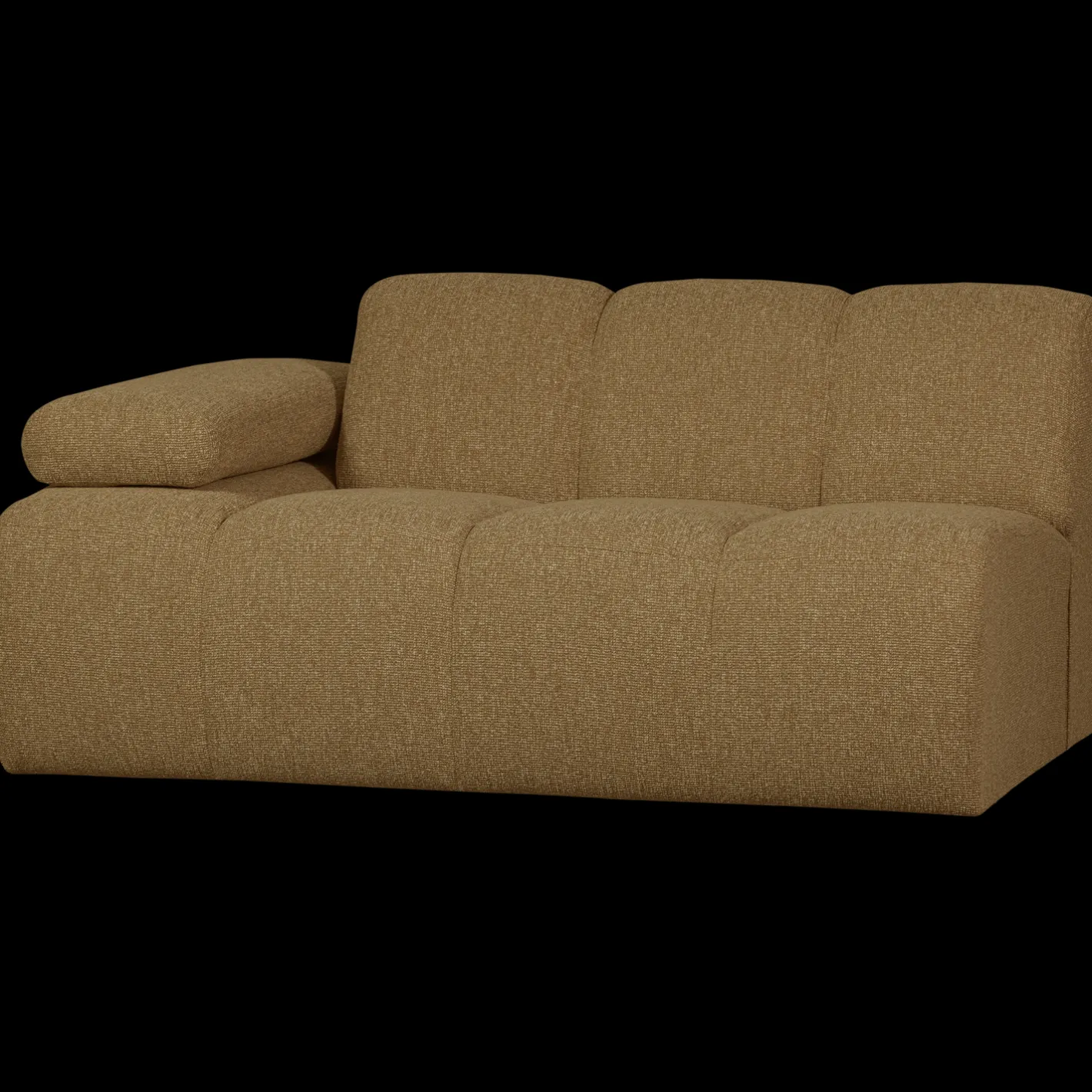 Sale WOOOD Mojo Bouclé Zitbank Yellow, Brown Melange