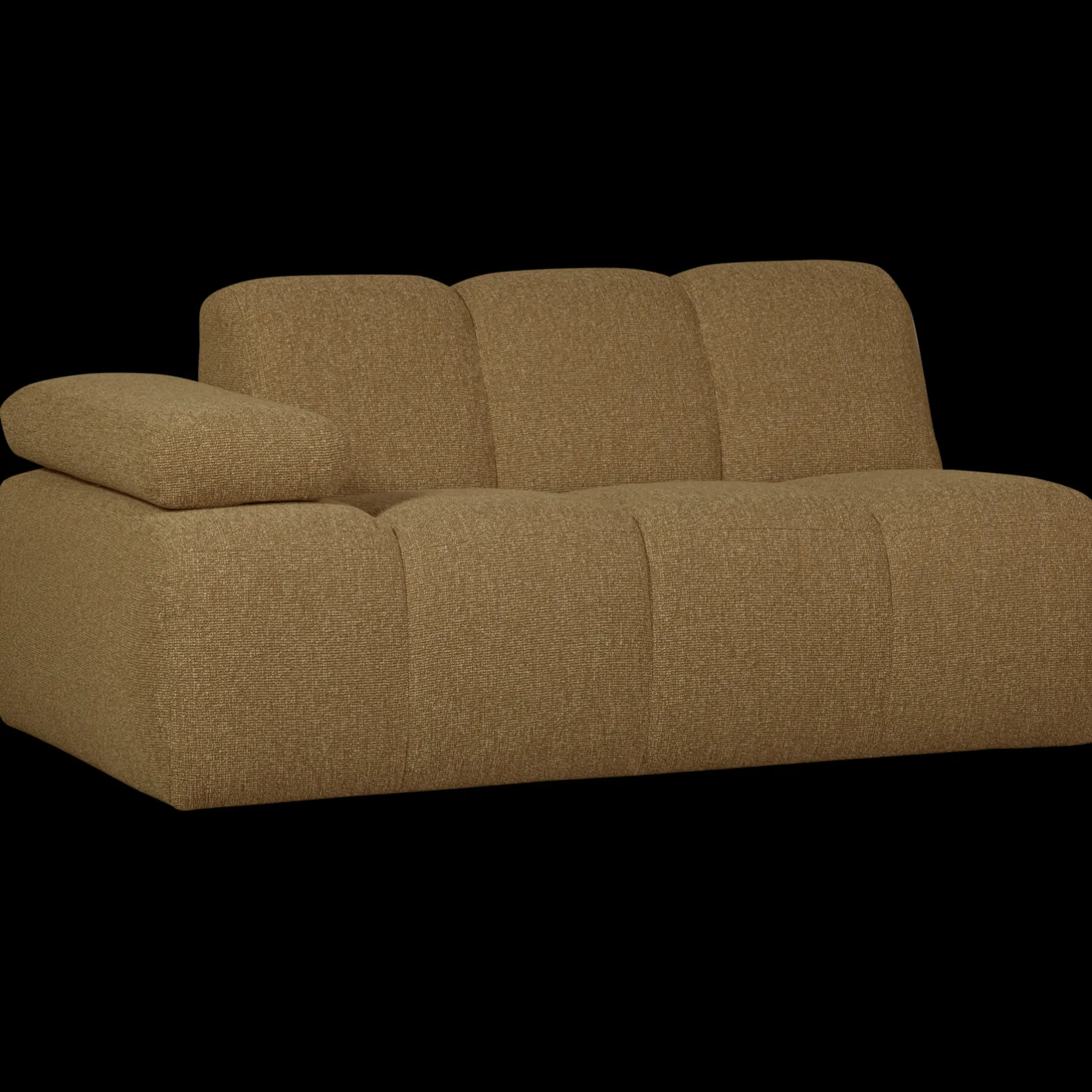 Sale WOOOD Mojo Bouclé Zitbank Yellow, Brown Melange