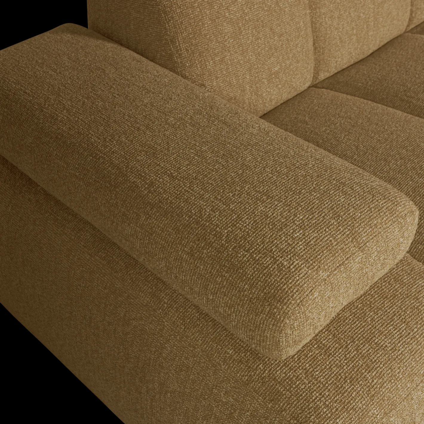 Sale WOOOD Mojo Bouclé Zitbank Yellow, Brown Melange