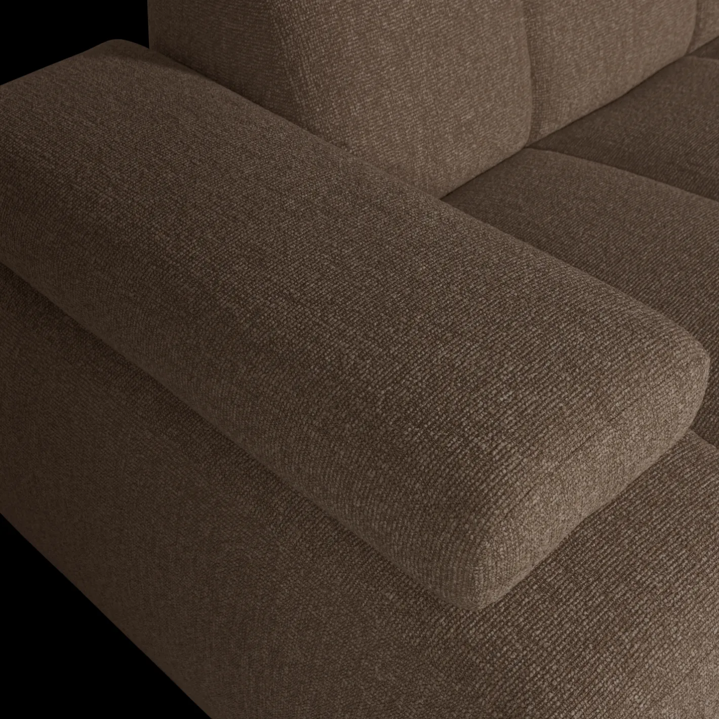 Best WOOOD Mojo Bouclé Zitbank Brown Melange