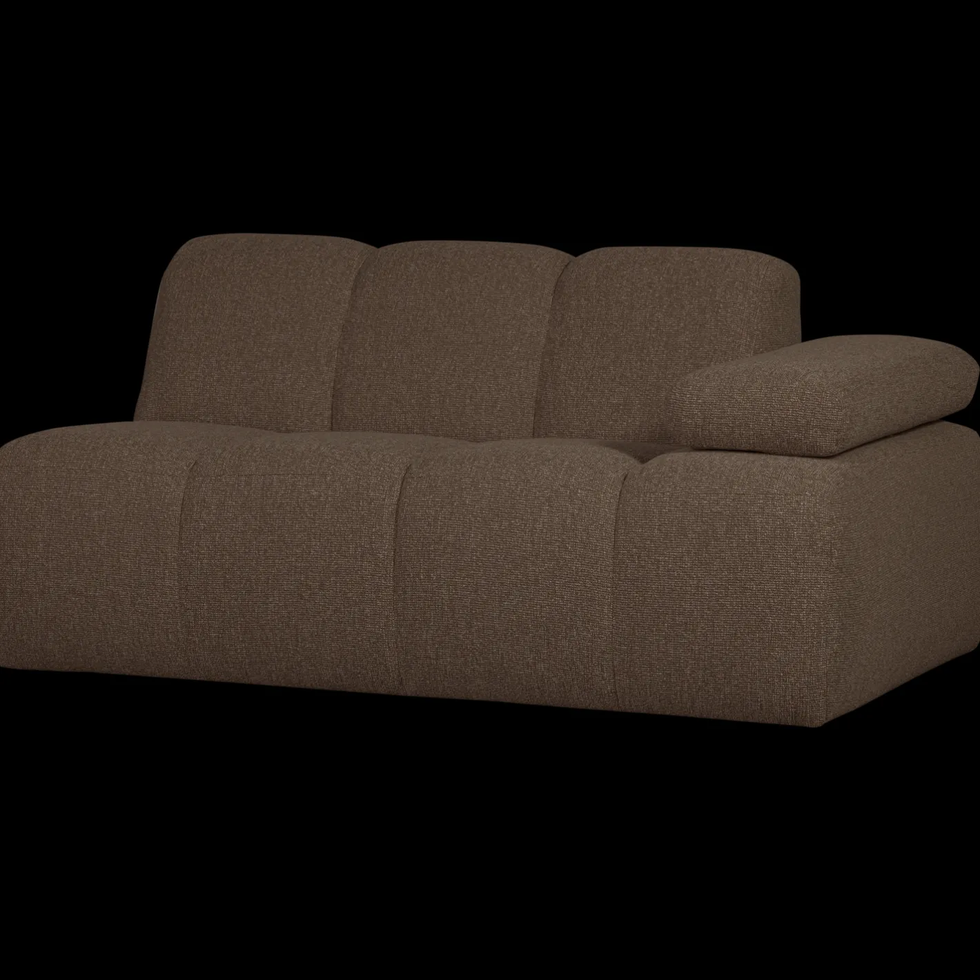 Outlet WOOOD Mojo Bouclé Zitbank Brown Melange