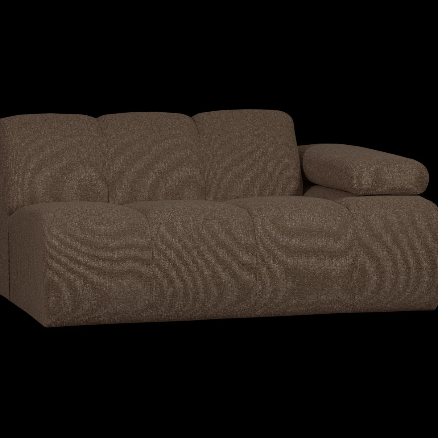 Outlet WOOOD Mojo Bouclé Zitbank Brown Melange