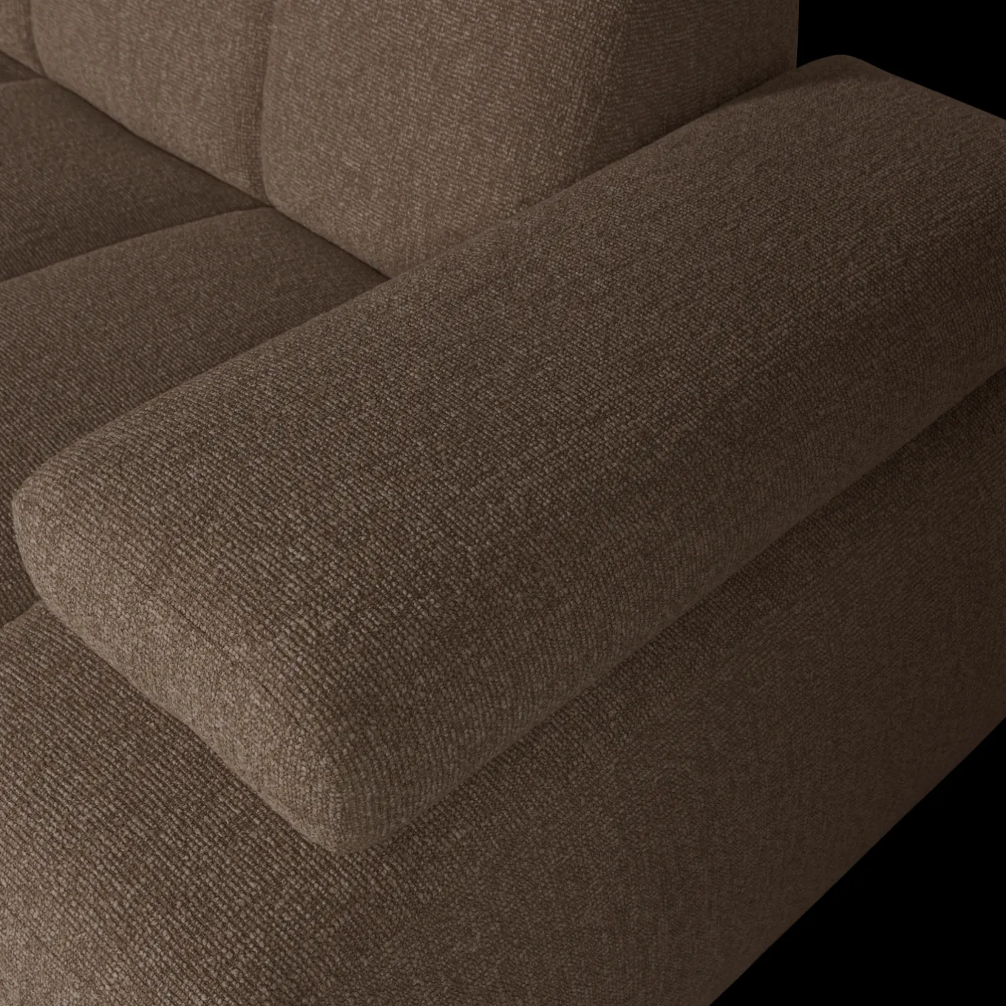 Outlet WOOOD Mojo Bouclé Zitbank Brown Melange