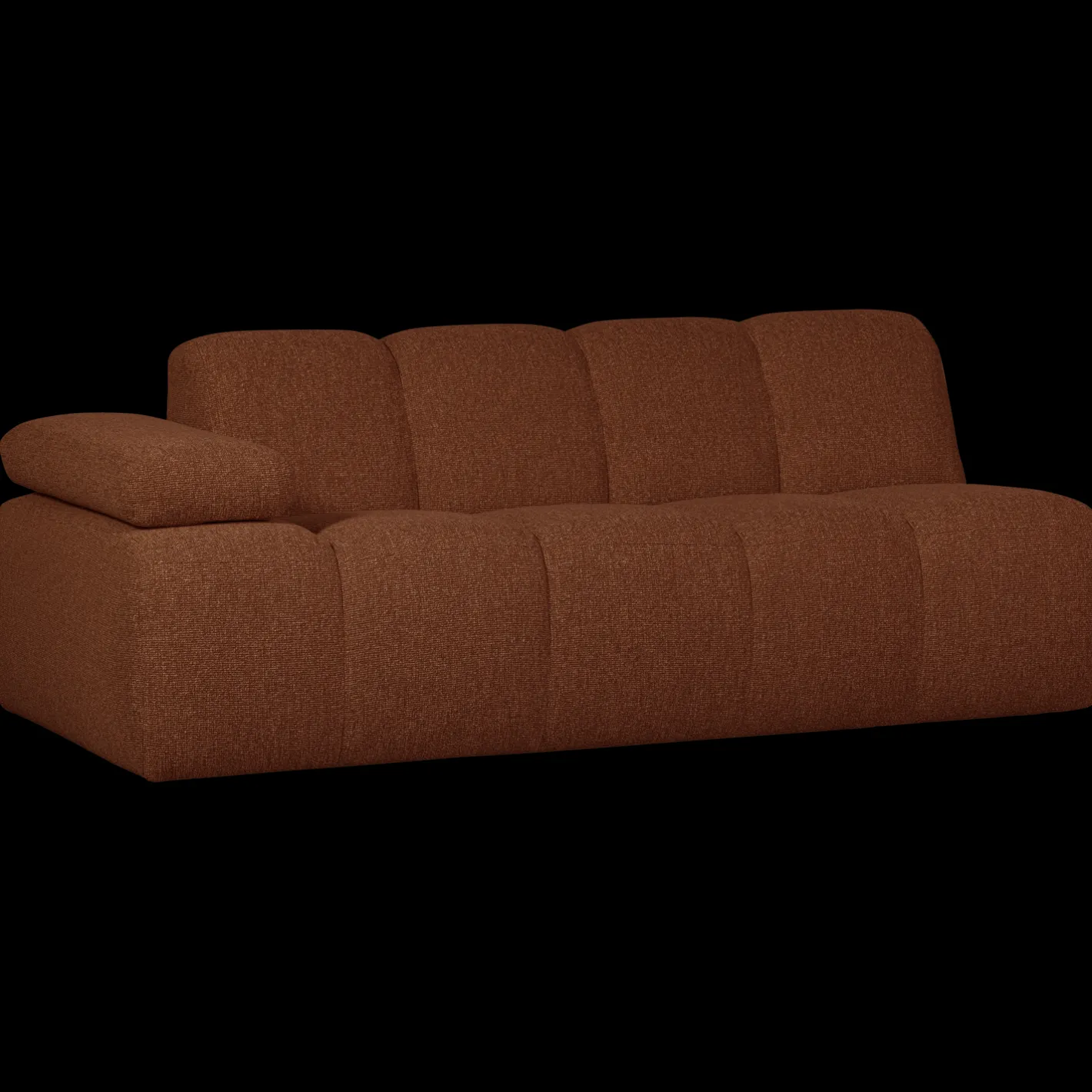 WOOOD Mojo Bouclé 2-Zitsbank Rust Brown Melange