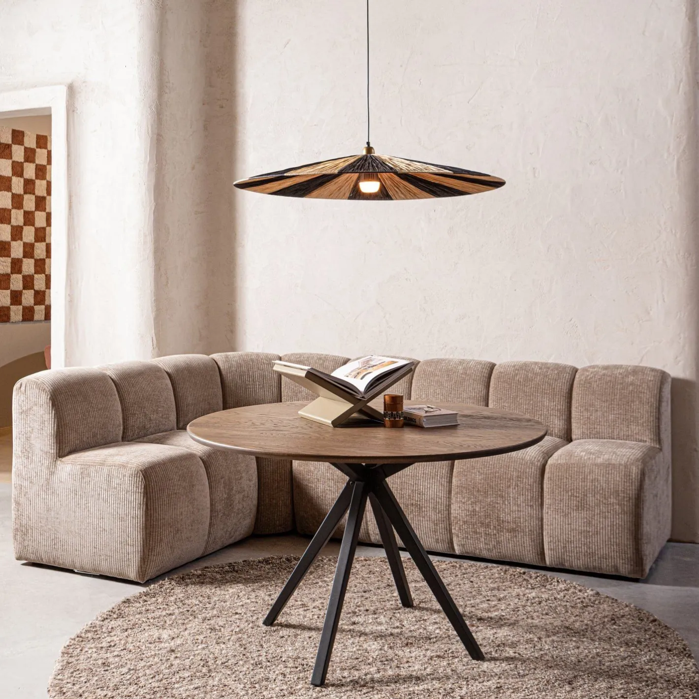 Hot WOOOD Mojo Eetkamerbank Dark Sand