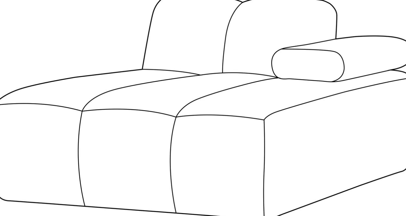 WOOOD Mojo Rib Chaise Longue Honey Yellow