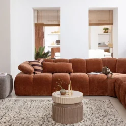 Sale WOOOD Mojo Rib Hoek Elementenbank Rust Brown