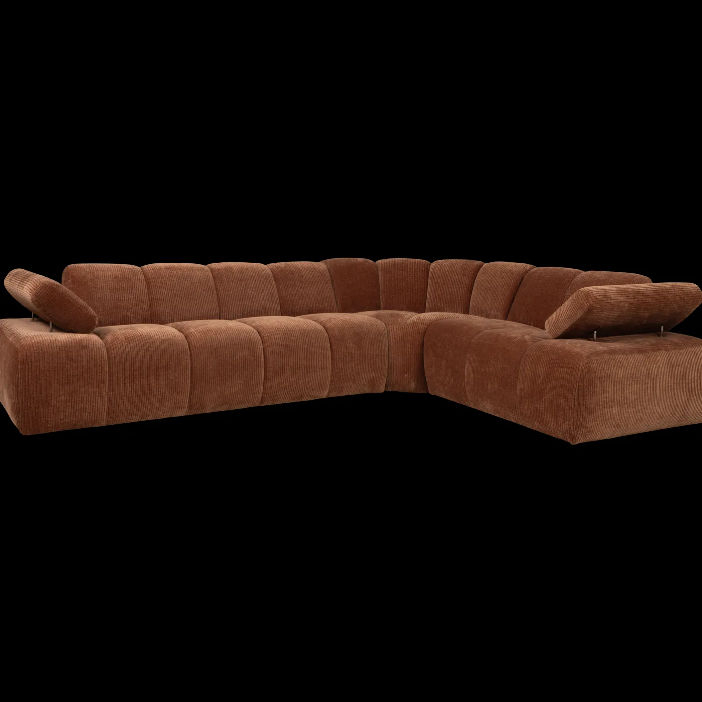 Clearance WOOOD Mojo Rib Hoekbank Rust Brown