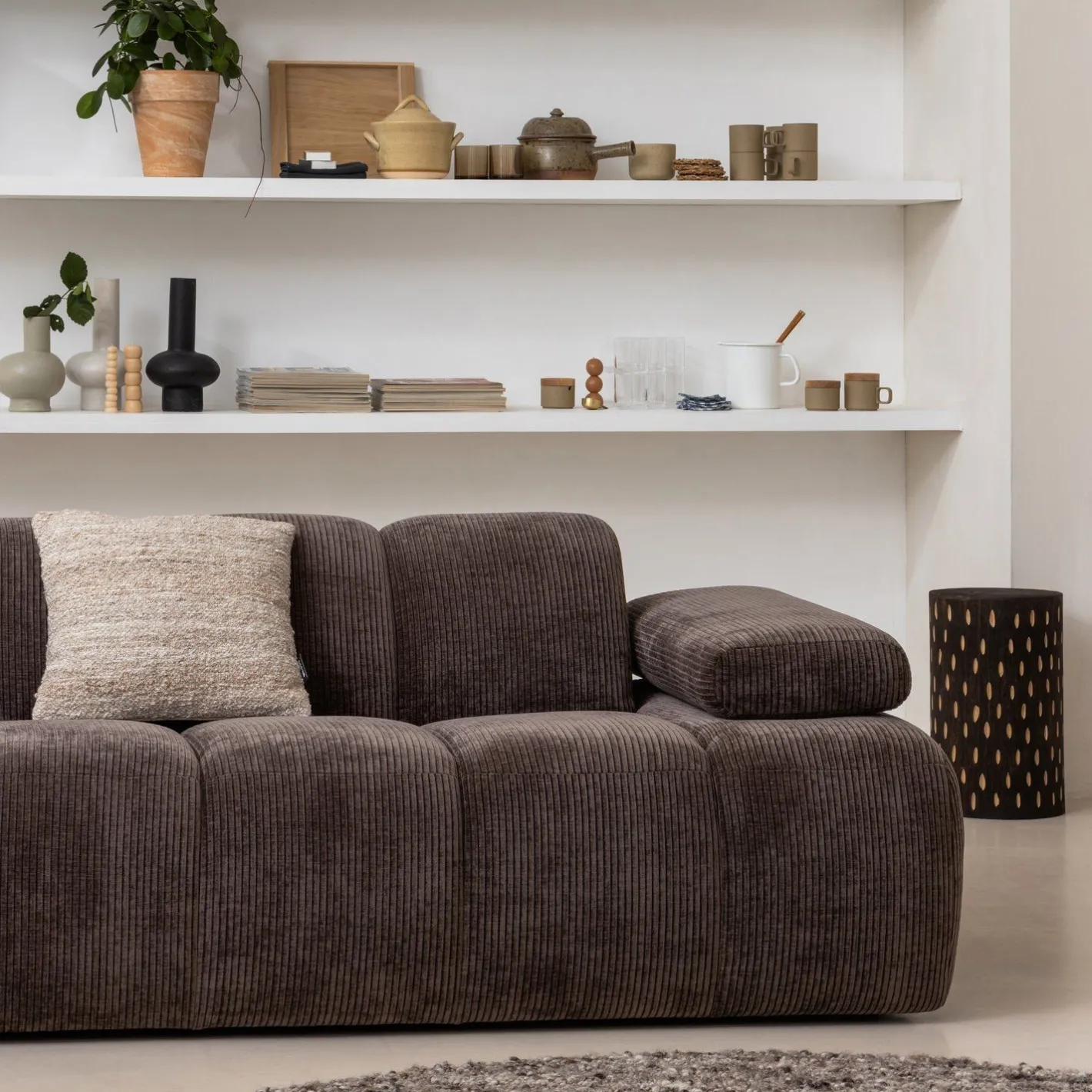 Online WOOOD Mojo Rib Zitbank Brown